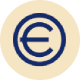 Icono del simbolo de la moneda de Euro