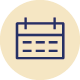 Icono de calendario fondo morado